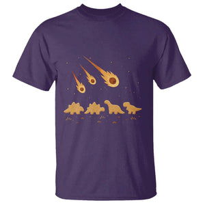 Funny Dino Chicken Nuggets Meteor Shower T Shirt Food Lover TS12 Purple Print Your Wear
