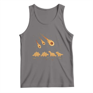 Funny Dino Chicken Nuggets Meteor Shower Tank Top Food Lover TS12 Deep Heather Print Your Wear