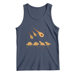 Funny Dino Chicken Nuggets Meteor Shower Tank Top Food Lover TS12 Navy Print Your Wear