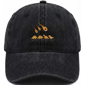 Funny Dino Chicken Nuggets Meteor Shower Washed Cotton Baseball Cap Food Lover TS12 Print Your Wear