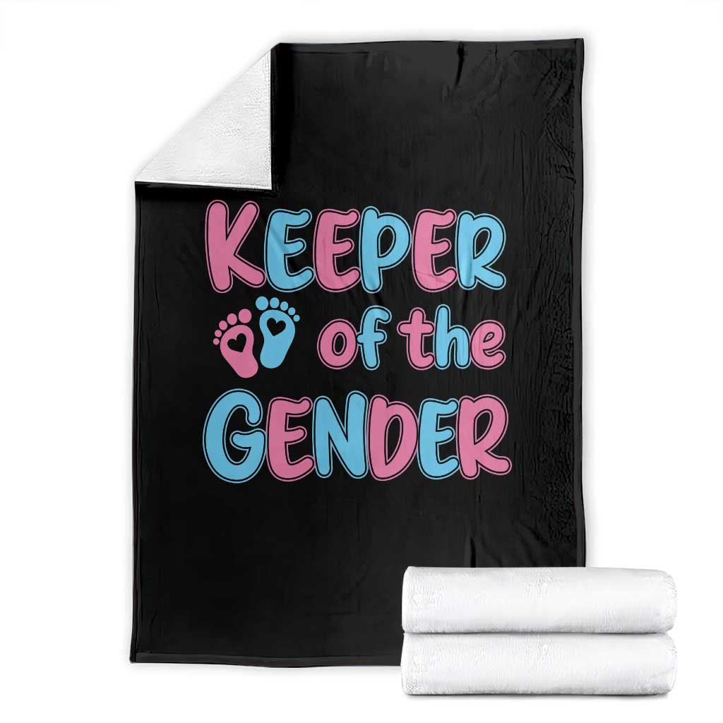 Funny Pregnancy Announcement Throw Blanket Keeper Of The Gender TS12 Black Print Your Wear
