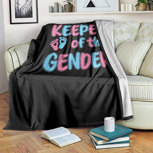 Funny Pregnancy Announcement Throw Blanket Keeper Of The Gender TS12 Print Your Wear