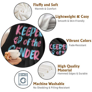 Funny Pregnancy Announcement Throw Blanket Keeper Of The Gender TS12 Print Your Wear