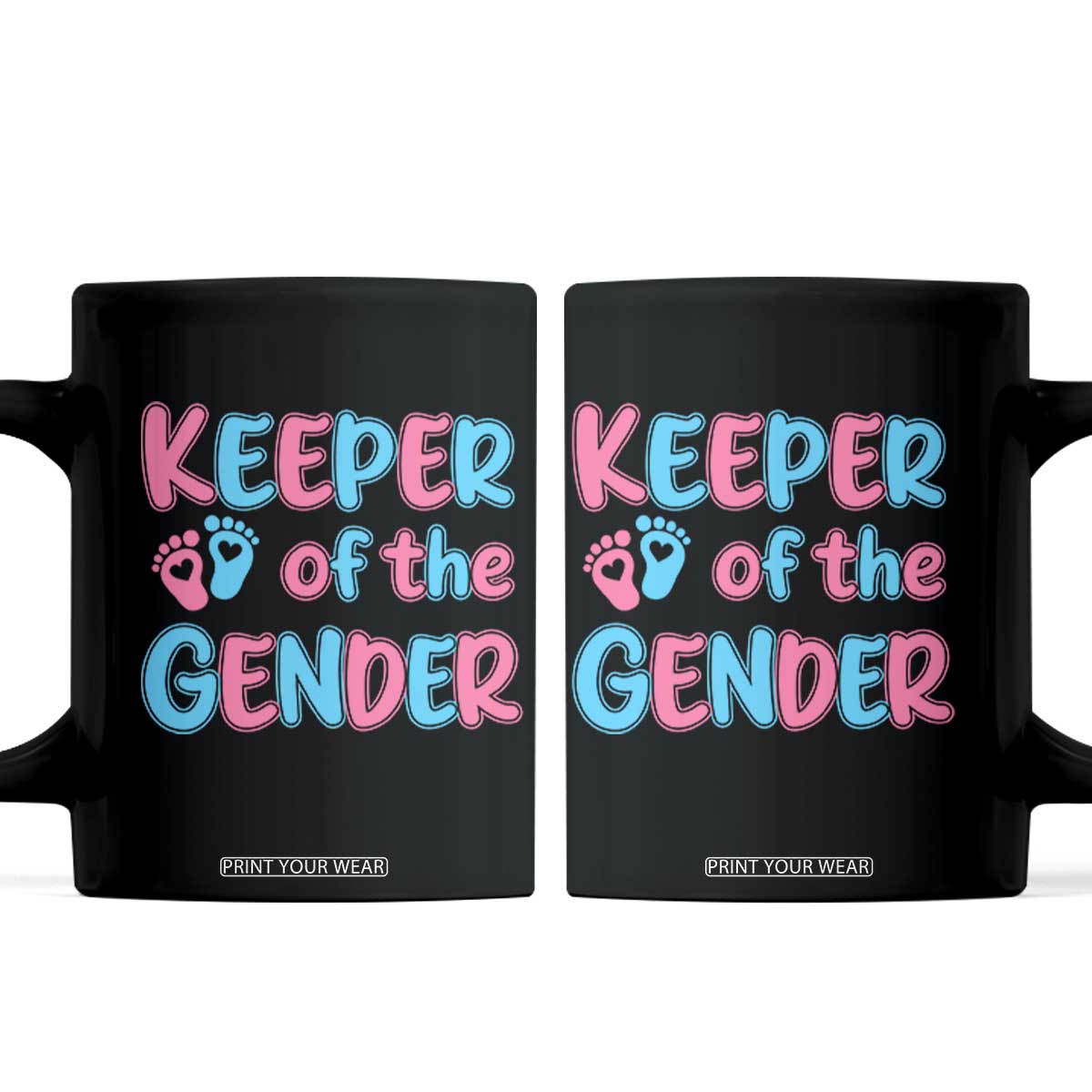 Funny Pregnancy Announcement Coffee Mug Keeper Of The Gender TS12 Black Print Your Wear