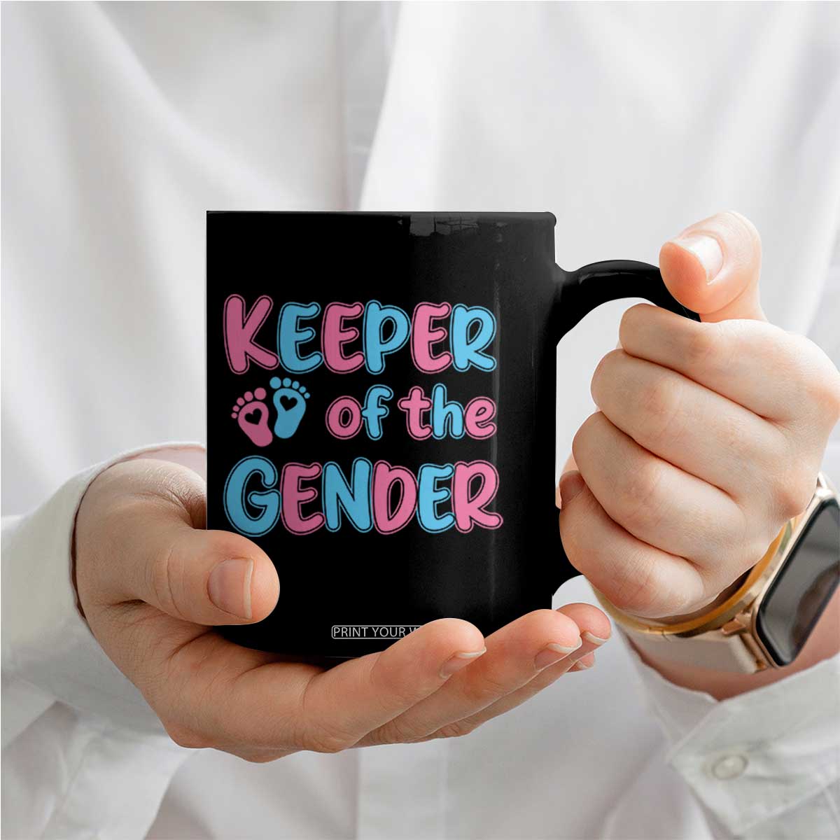 Funny Pregnancy Announcement Coffee Mug Keeper Of The Gender TS12 Print Your Wear