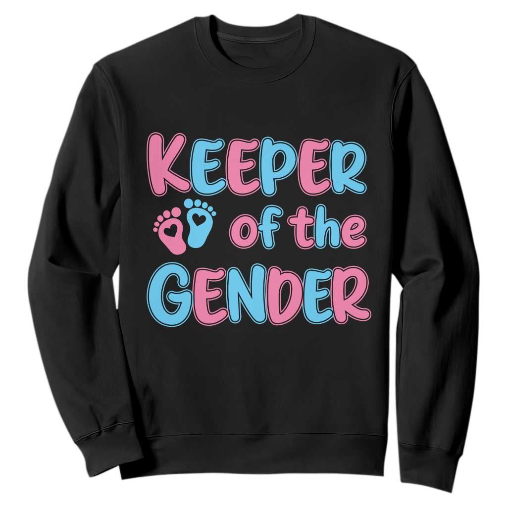 Funny Pregnancy Announcement Sweatshirt Keeper Of The Gender TS12 Black Print Your Wear