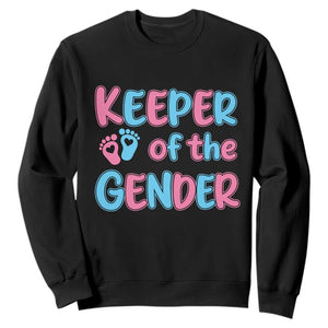 Funny Pregnancy Announcement Sweatshirt Keeper Of The Gender TS12 Black Print Your Wear