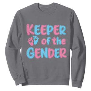 Funny Pregnancy Announcement Sweatshirt Keeper Of The Gender TS12 Charcoal Print Your Wear