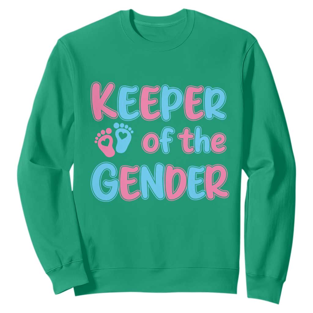 Funny Pregnancy Announcement Sweatshirt Keeper Of The Gender TS12 Irish Green Print Your Wear