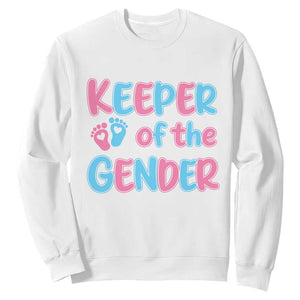 Funny Pregnancy Announcement Sweatshirt Keeper Of The Gender TS12 White Print Your Wear