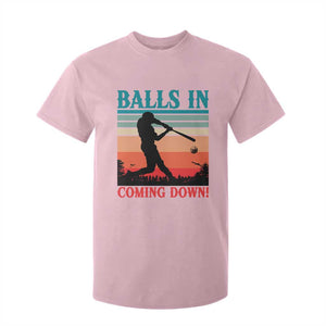 Funny BaseBall Lover T Shirt For Kid Balls In Coming Down TS12 Light Pink Print Your Wear