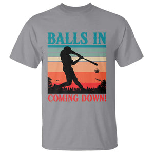 Funny BaseBall Lover T Shirt Balls In Coming Down TS12 Sport Gray Print Your Wear