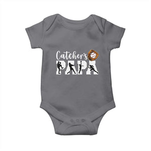 Catchers Papa Baby Onesie Funny Gift For Catcher Player TS12 Charcoal Print Your Wear