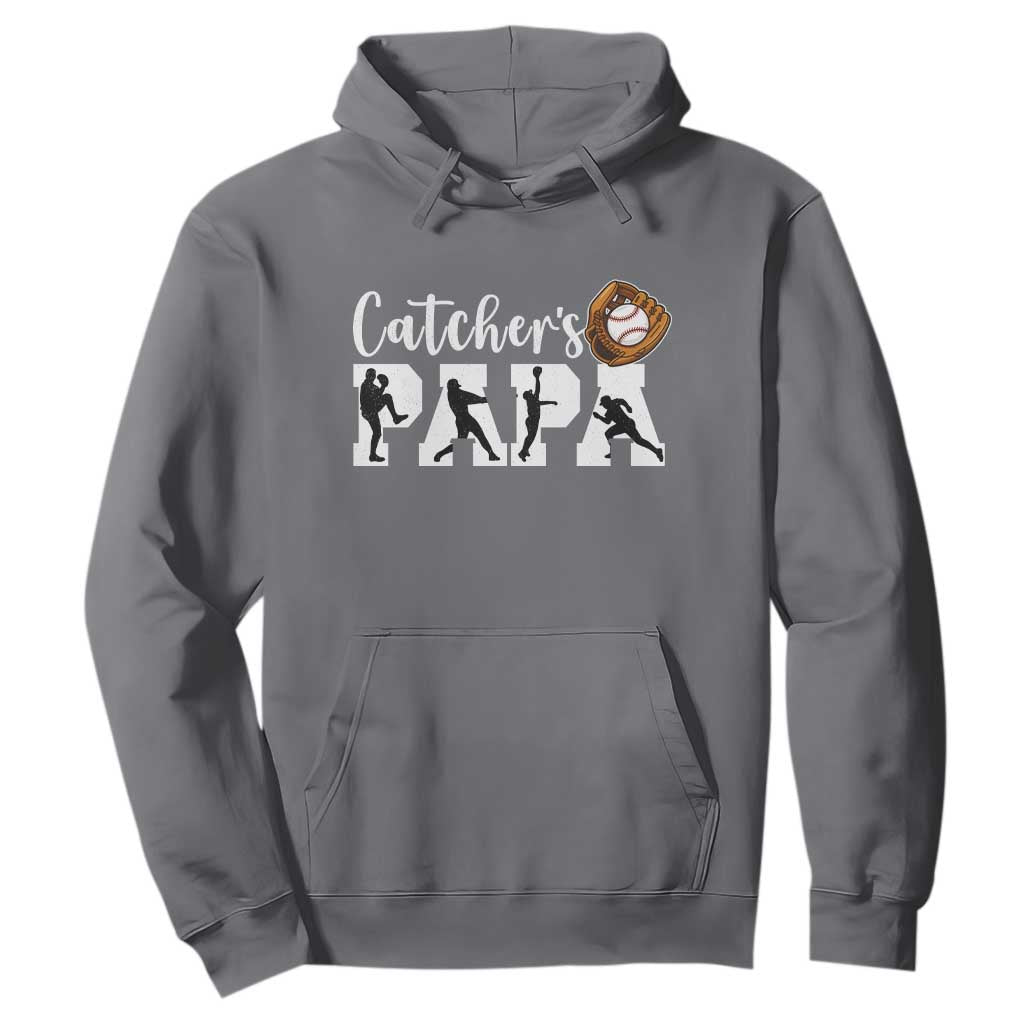 Catchers Papa Hoodie Funny Gift For Catcher Player TS12 Charcoal Print Your Wear
