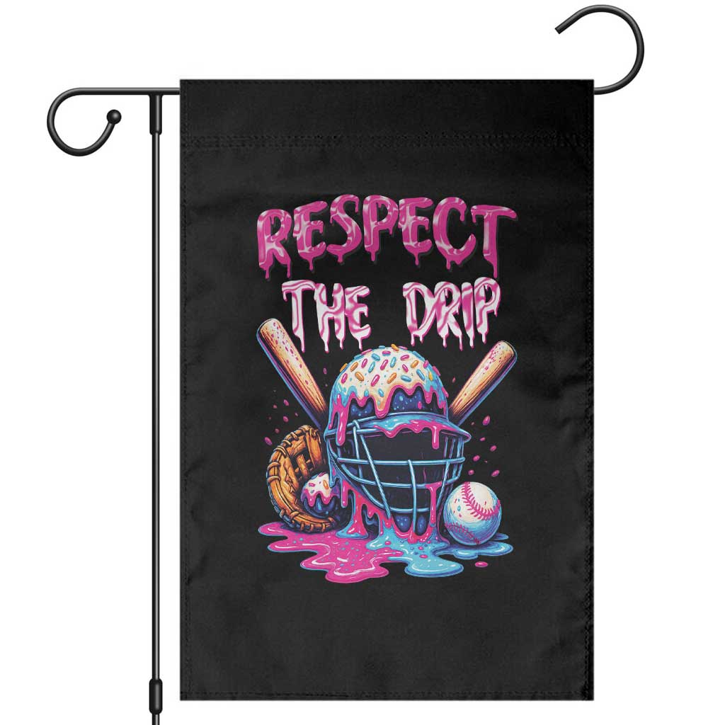 Funny Respect The Drip Baseball Mask Garden Flag Sports Lover TS12 Black Print Your Wear