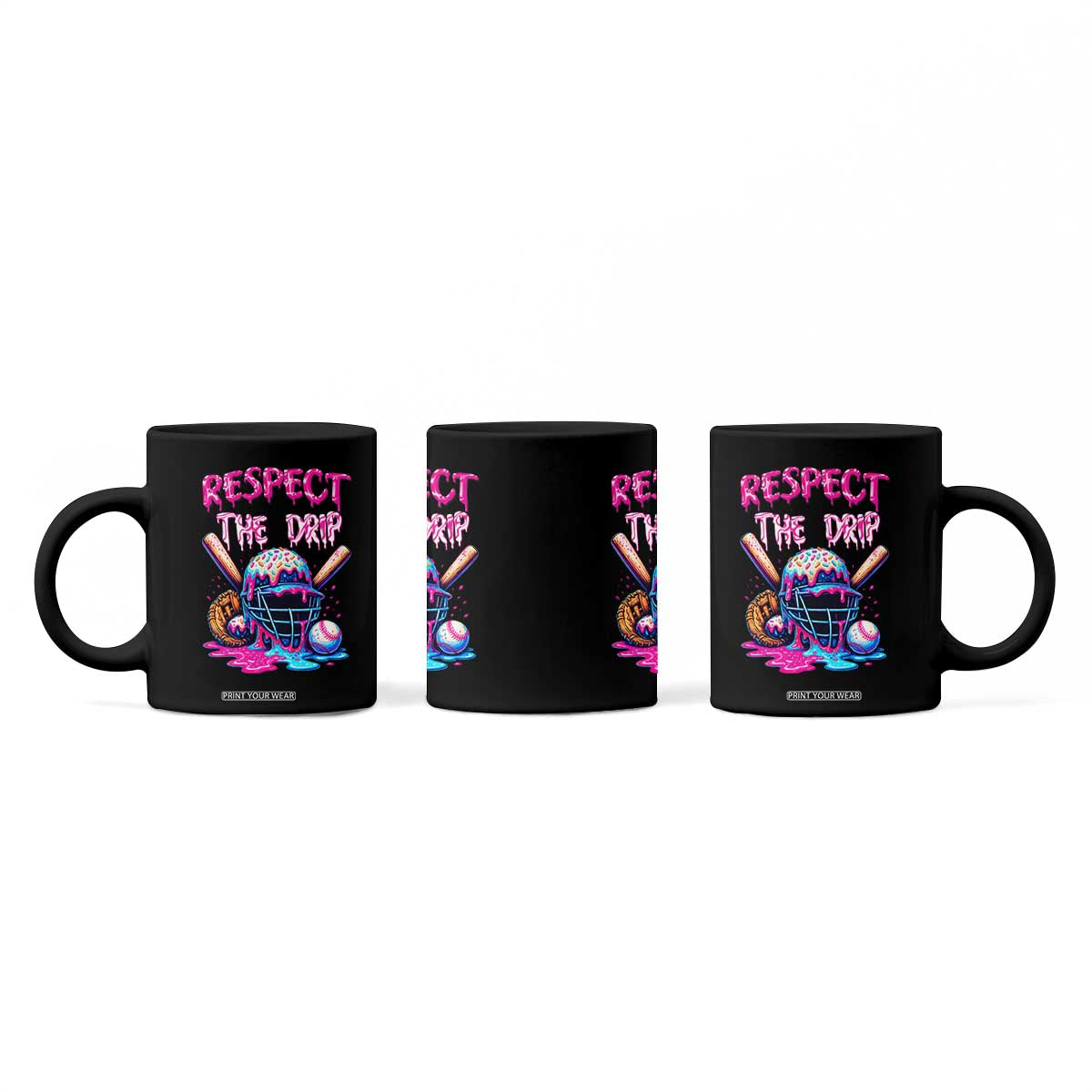Funny Respect The Drip Baseball Mask Coffee Mug Sports Lover TS12 Print Your Wear