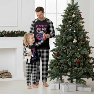 Funny Respect The Drip Baseball Mask Plaid Pajama Set Sports Lover TS12 White Plaid Print Your Wear