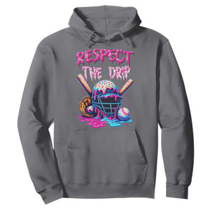 Funny Respect The Drip Baseball Mask Hoodie Sports Lover TS12 Charcoal Print Your Wear