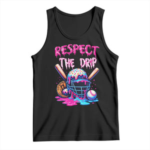 Funny Respect The Drip Baseball Mask Tank Top Sports Lover TS12 Black Print Your Wear