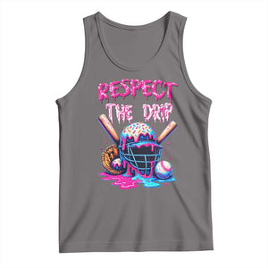 Funny Respect The Drip Baseball Mask Tank Top Sports Lover TS12 Deep Heather Print Your Wear