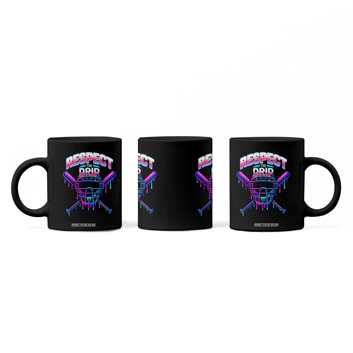 Respect The Drip Coffee Mug Funny Baseball Catcher Mask Sports Lover TS12 Print Your Wear