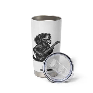 Rock And Roll Dachshund Tumbler Cup Dog Playing Guitar Music Lover TS12 Print Your Wear