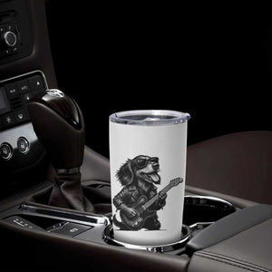 Rock And Roll Dachshund Tumbler Cup Dog Playing Guitar Music Lover TS12 Print Your Wear