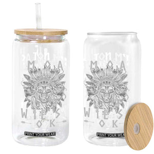 Vintage Native Warrior Skull Glass Can Im Not As White As I Look TS12 Print Your Wear
