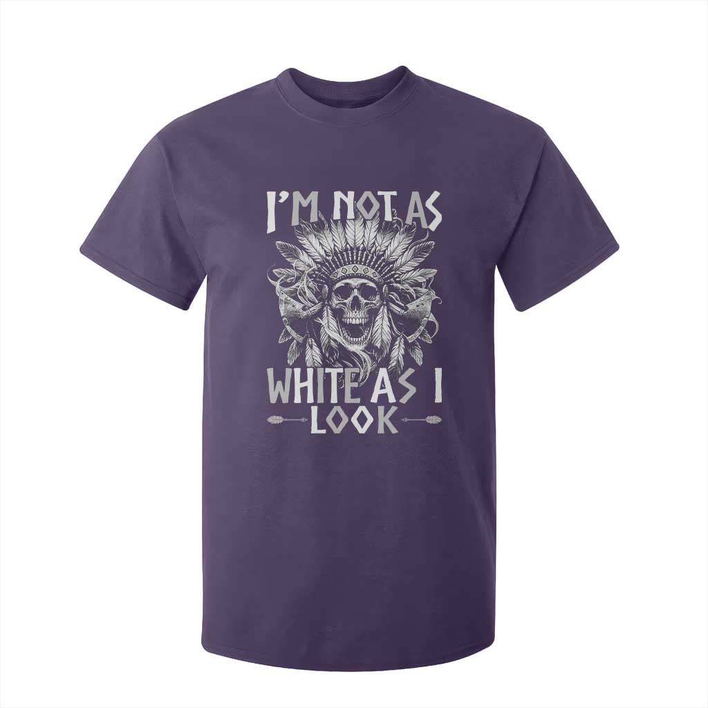 Vintage Native Warrior Skull T Shirt For Kid Im Not As White As I Look TS12 Purple Print Your Wear