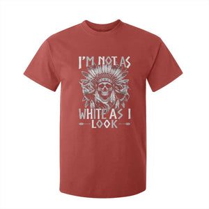 Vintage Native Warrior Skull T Shirt For Kid Im Not As White As I Look TS12 Red Print Your Wear