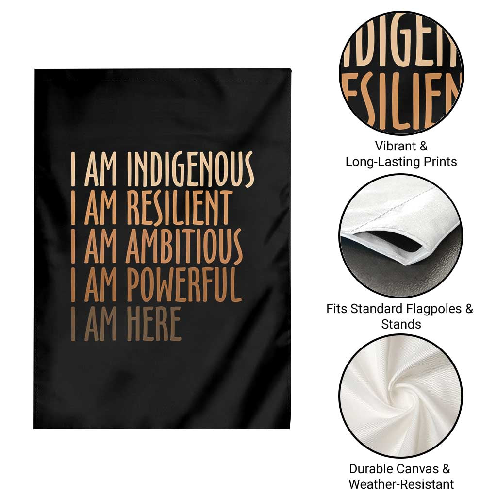 Indigenous Peoples Day Gifts Garden Flag Resilient Ambitious Powerful Here TS12 Print Your Wear