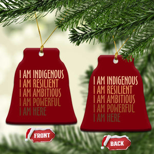 Indigenous Peoples Day Gifts Ceramic Ornament Resilient Ambitious Powerful Here TS12 Print Your Wear