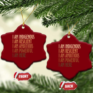 Indigenous Peoples Day Gifts Ceramic Ornament Resilient Ambitious Powerful Here TS12 Print Your Wear