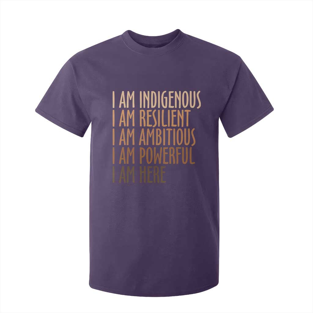 Indigenous Peoples Day Gifts T Shirt For Kid Resilient Ambitious Powerful Here TS12 Purple Print Your Wear