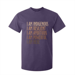 Indigenous Peoples Day Gifts T Shirt For Kid Resilient Ambitious Powerful Here TS12 Purple Print Your Wear