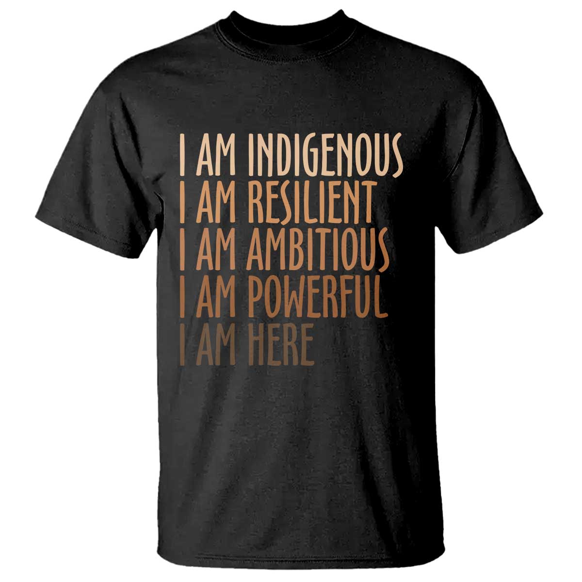 Indigenous Peoples Day Gifts T Shirt Resilient Ambitious Powerful Here TS12 Black Print Your Wear