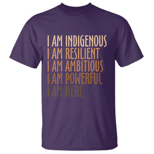 Indigenous Peoples Day Gifts T Shirt Resilient Ambitious Powerful Here TS12 Purple Print Your Wear