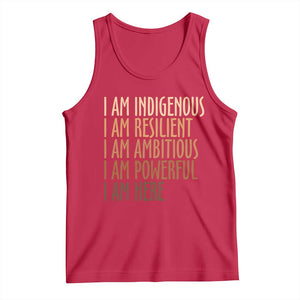 Indigenous Peoples Day Gifts Tank Top Resilient Ambitious Powerful Here TS12 Red Print Your Wear
