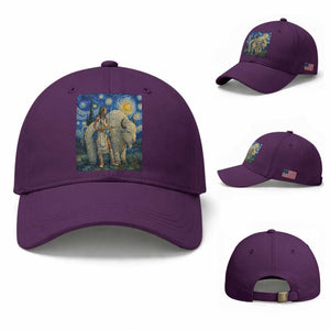 White Buffalo Woman Baseball Cap North American Native Legends Starry Night Inspired Art TS12 Baseball Cap Universal Fit Purple Print Your Wear