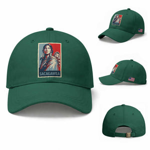 Womens History Month Sacagawea Baseball Cap Native American Heritage Graphic TS12 Baseball Cap Universal Fit Irish Green Print Your Wear