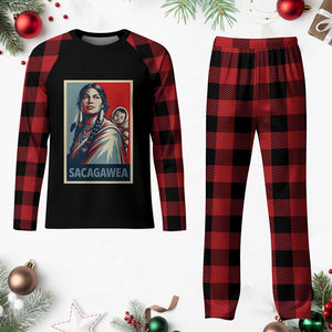 Womens History Month Sacagawea Plaid Pajama Set Native American Heritage Graphic TS12 Buffalo Plaid Print Your Wear