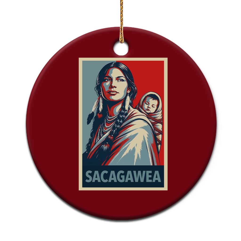 Womens History Month Sacagawea Ceramic Ornament Native American Heritage Graphic TS12 1pc Red Print Your Wear