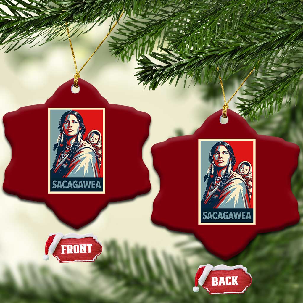 Womens History Month Sacagawea Ceramic Ornament Native American Heritage Graphic TS12 Print Your Wear