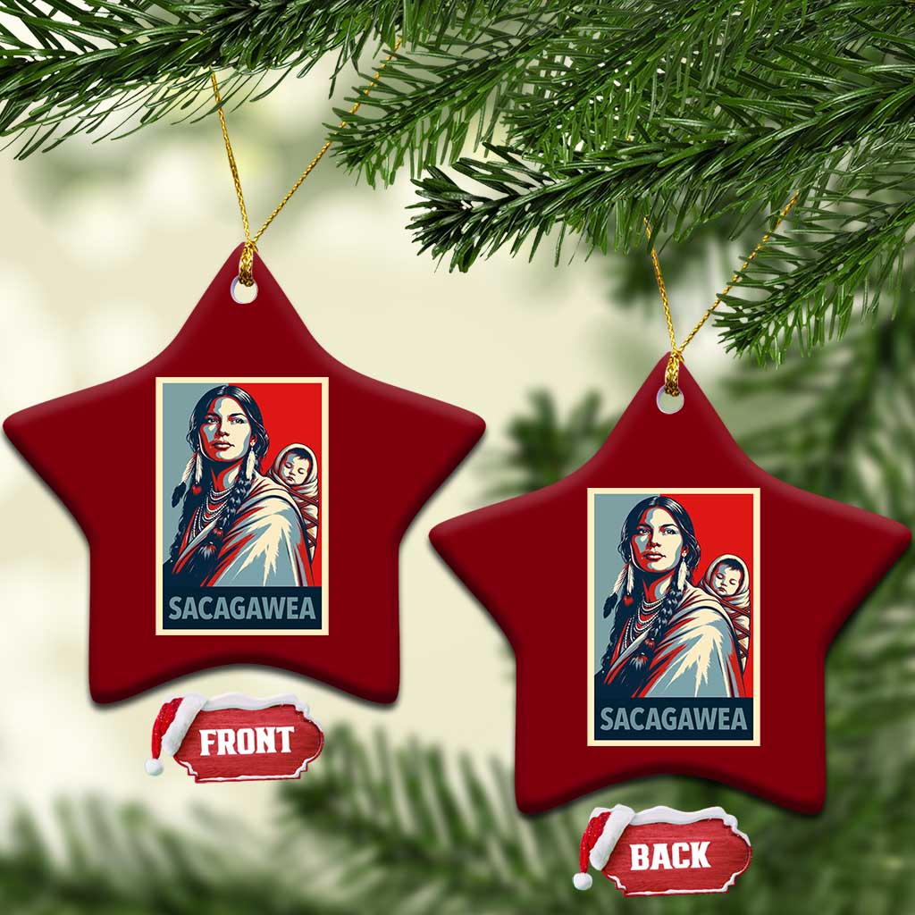 Womens History Month Sacagawea Ceramic Ornament Native American Heritage Graphic TS12 Print Your Wear
