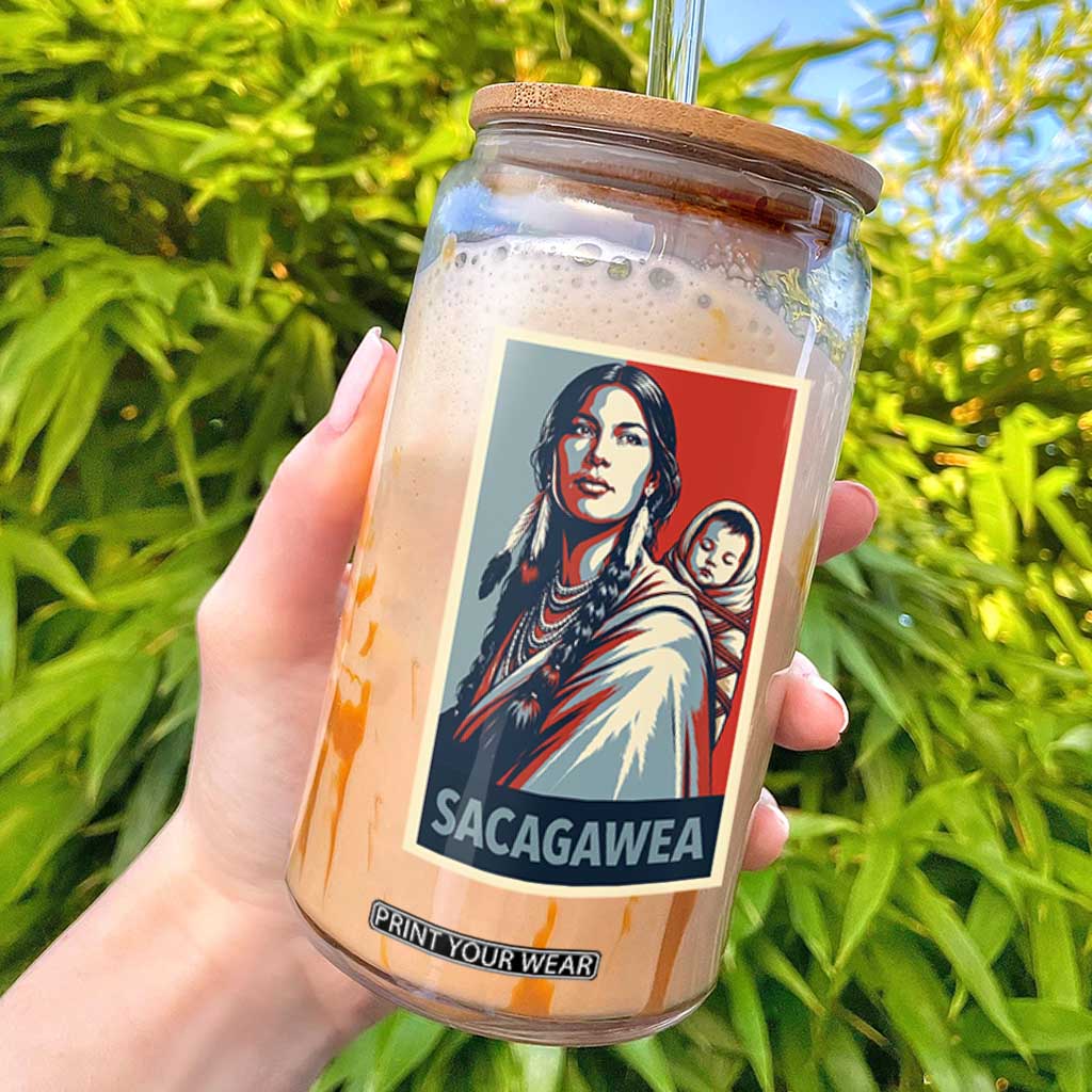 Womens History Month Sacagawea Glass Can Native American Heritage Graphic TS12 Black Print Your Wear