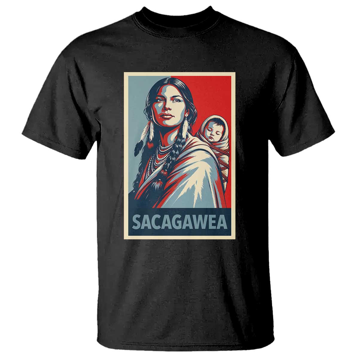 Womens History Month Sacagawea T Shirt Native American Heritage Graphic TS12 Black Print Your Wear
