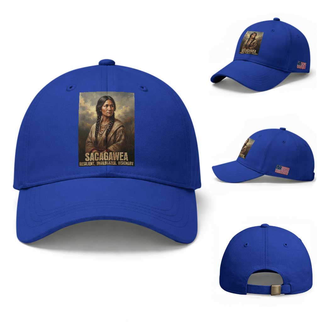 Sacagawea Native American Woman Baseball Cap Resilient Trailblazer Visionary TS12 Baseball Cap Universal Fit Royal Blue Print Your Wear