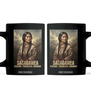 Sacagawea Native American Woman Coffee Mug Resilient Trailblazer Visionary TS12 Black Print Your Wear