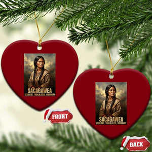 Sacagawea Native American Woman Ceramic Ornament Resilient Trailblazer Visionary TS12 Print Your Wear