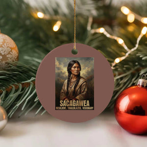 Sacagawea Native American Woman Ceramic Ornament Resilient Trailblazer Visionary TS12 1pc Mocha Print Your Wear